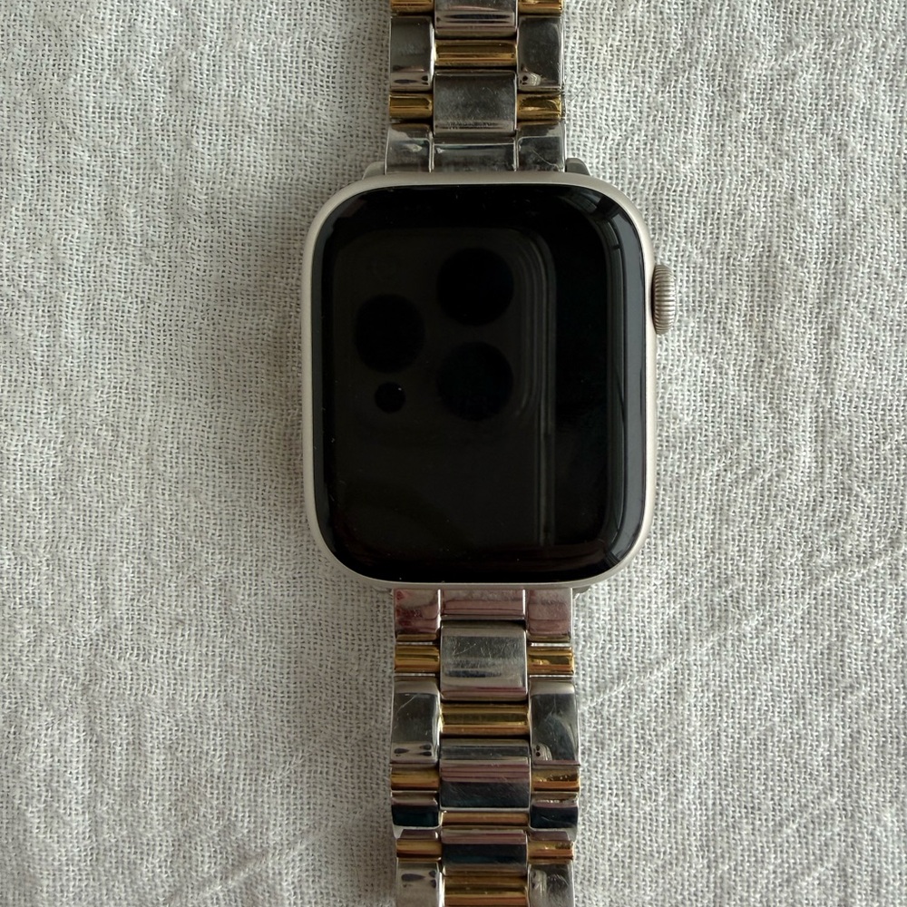 Michele Two-Tone 18K Bracelet Band for Apple Watch 38/40/41mm and 42/44/45/49mm